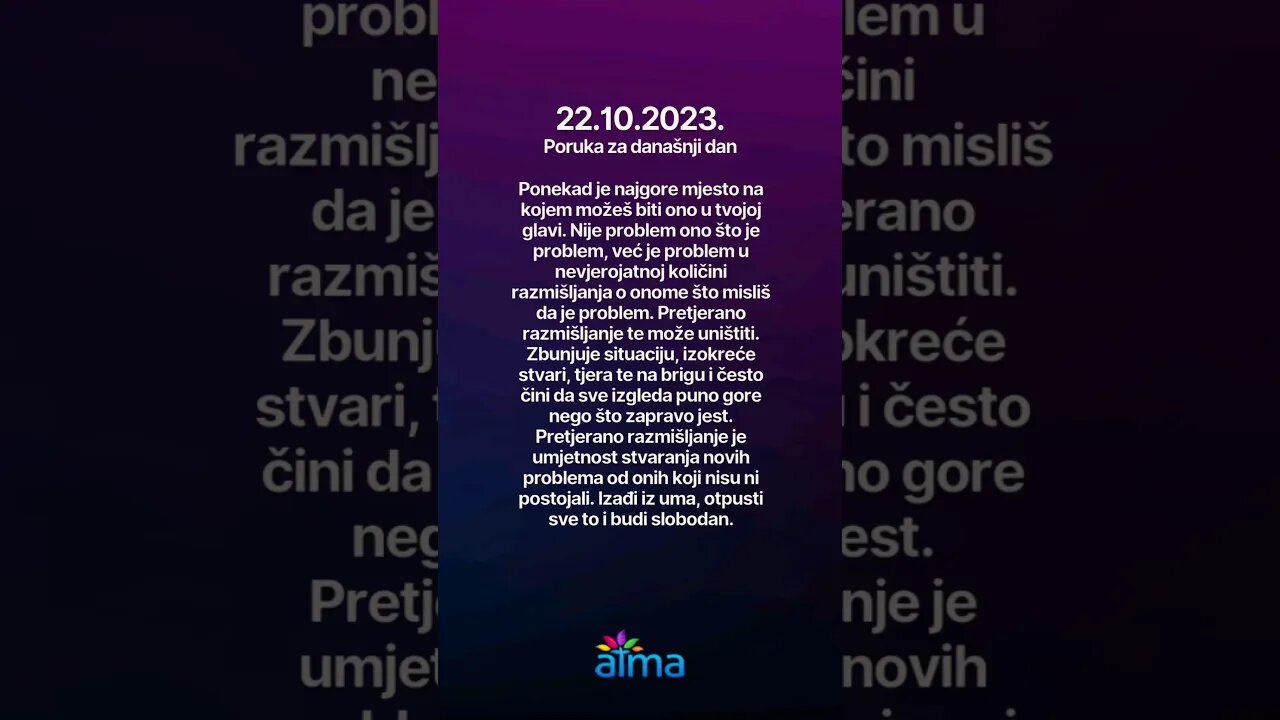 ATMA Poruka za današnji dan 22.10.2023. #inspiracija #porukadana #mudrost #motivacija