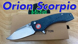 Orion Scorpio button lock flipper knife !!! Super fidget friendly !!