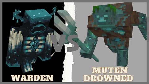 minecraft mob battle, warden vs mutent drowned Minecraft, mobs battle minecraft #minecraft