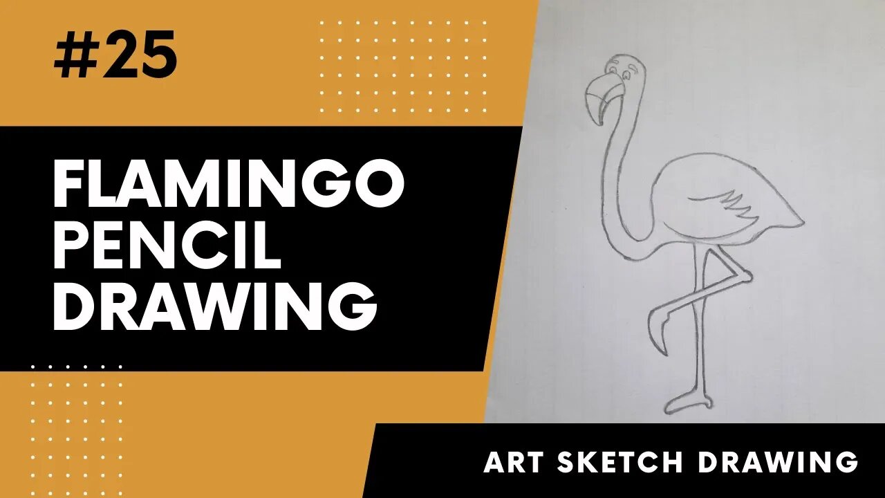 Flamingo Pencil Drawing Tutorial l Easy Pencil Drawing #drawingwithpencil #flamingobird