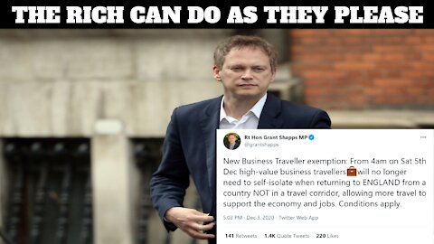 Grant Shapps... Rules For Thee But Not For Me