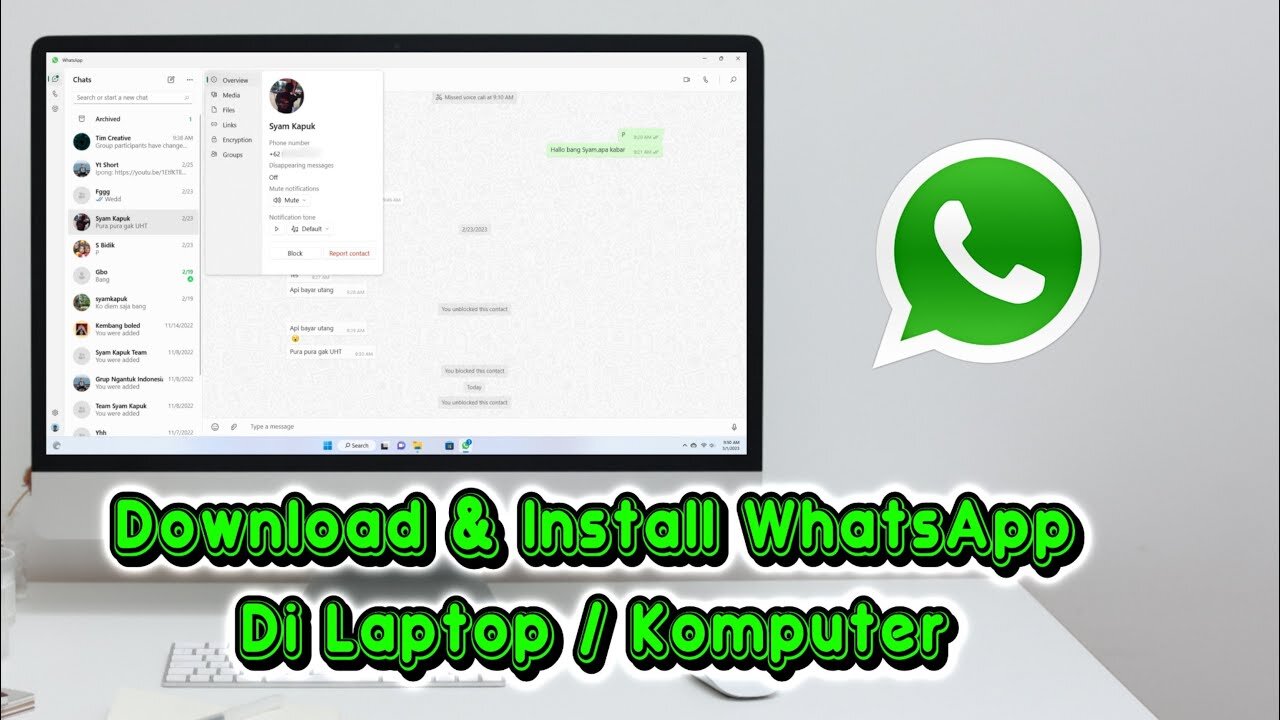 Cara Download,Install,Dan Menggunakan WhatsApp Di Laptop/PC