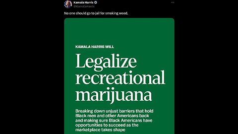 Kamala make weed legal post backfires