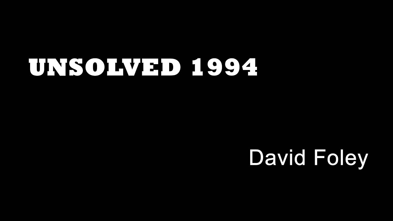 Unsolved 1994 - David Foley - London Contract Killings - Kings Cross Murders - Best True Crime Books