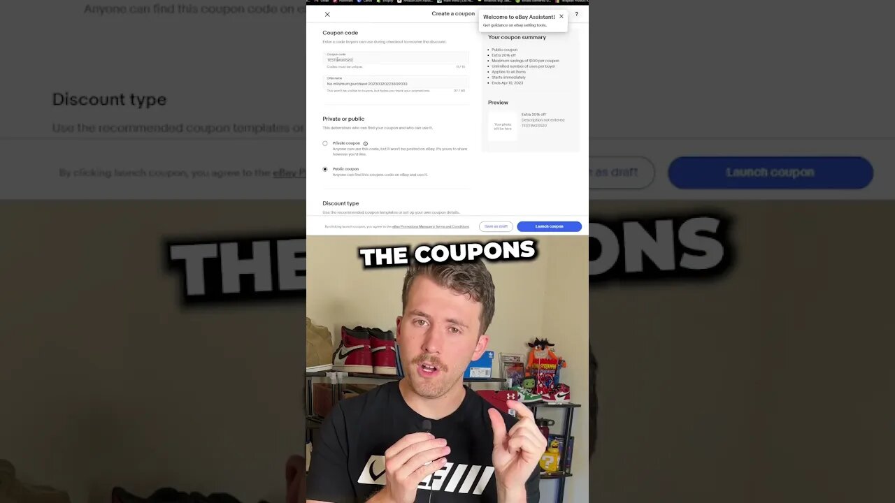 How to Create a Coupon on Ebay in LESS THAN 1 MINUTE #shorts