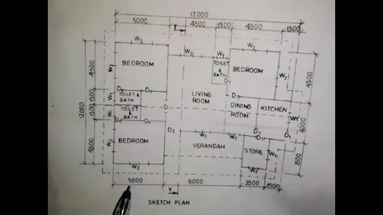 Building Drawing: Front Elevation Part 2