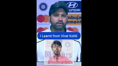 Indian Cricketer Rohit Sharma reveals lesson from Virat Kohli #cricketer #sports