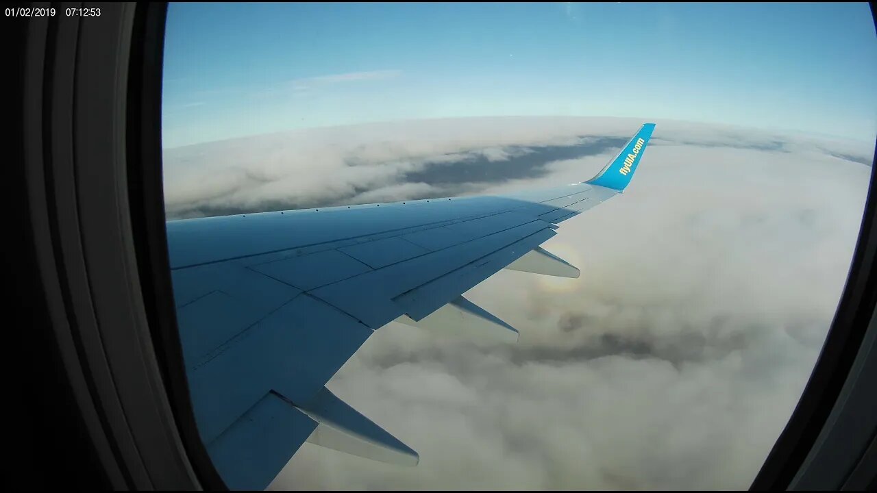 Window Seat Clouds Ukraine International Airlines PS 9262 CDG to KBP Kiev Ukraine #Shorts