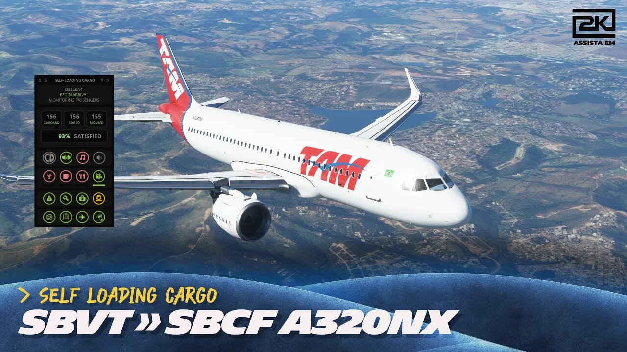 Simulando Passageiros com SLC no MSFS 2020. SBVT - SBCF