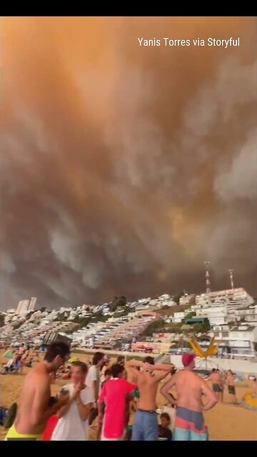 Haunting Plume of Smoke Engulfs Chile Sky From Wildfires