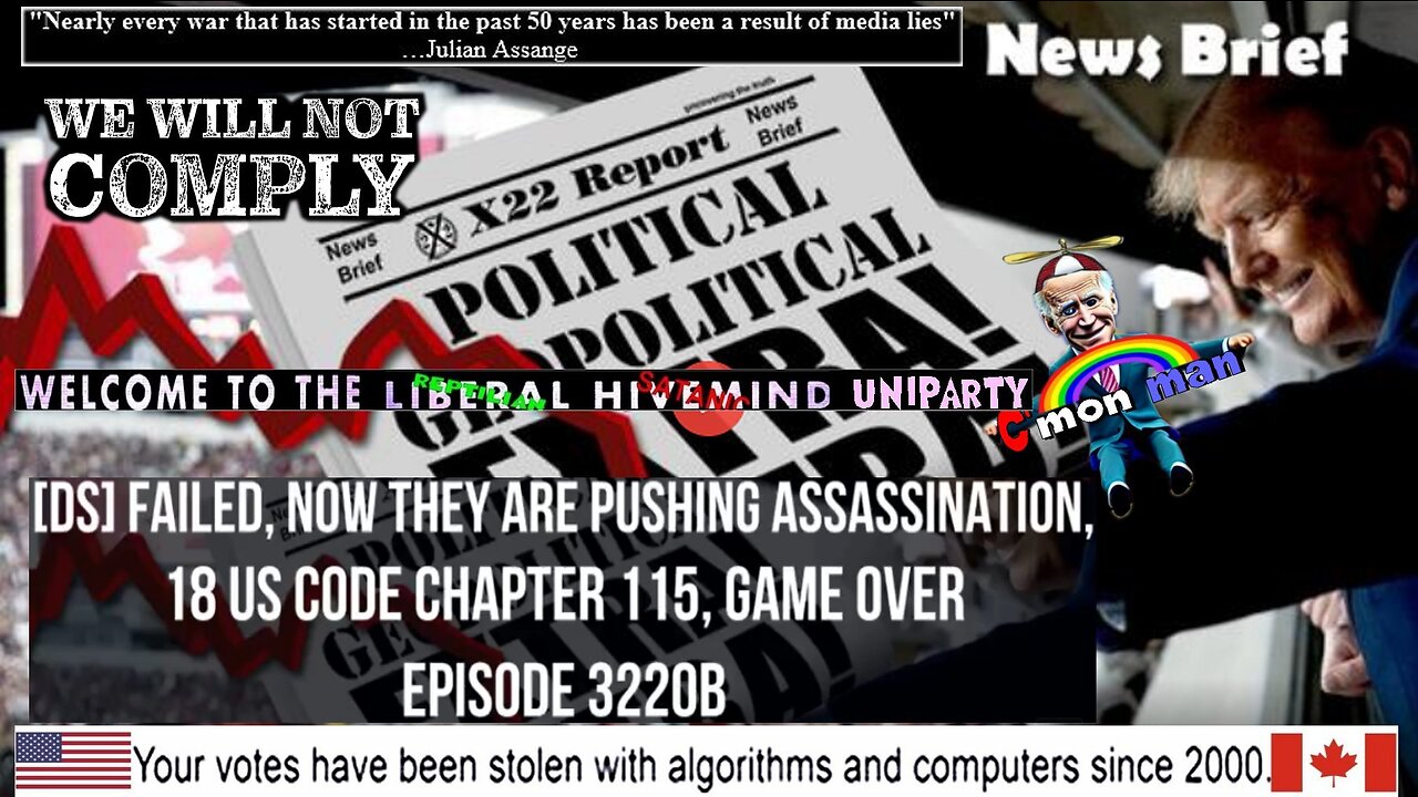 Ep. 3220b - [DS] Failed, Now They Are Pushing Assassination, 18 US Code Chapter 115, Game Over