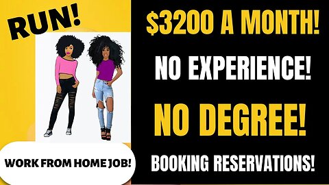 $3200 A Month No Experience Work From Home Job Booking Reservations Work At Home Job Hiring Now 2023