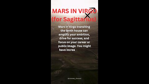 MARS in VIRGO for Sagittarius ♐️ (what it means for you) #sagittarius #tarotary #astrology