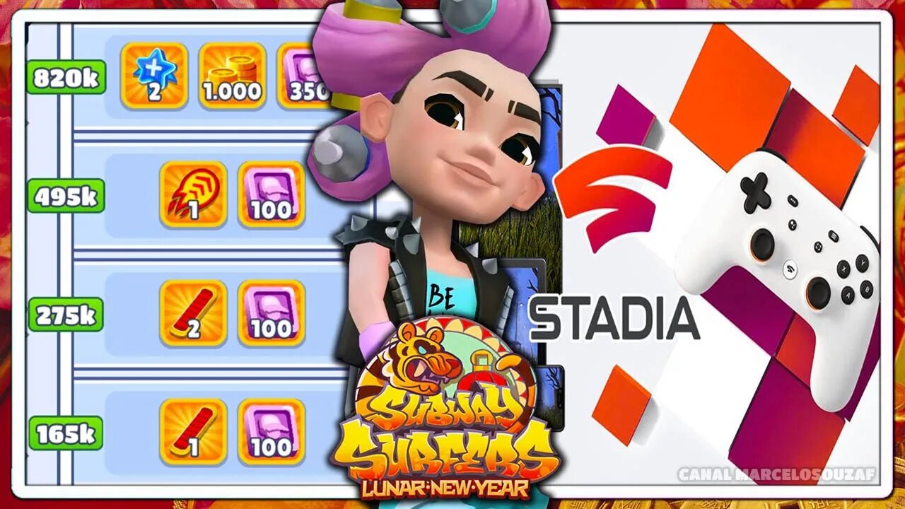 Subway Surfers Ano Novo Lunar 2022 | Jogos do Stadia nas TVs LG | Recorde com Cleo