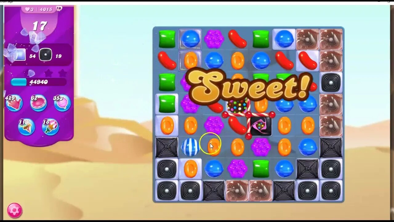 Candy Crush Level 4015 Talkthrough, 29 Moves 0 Boosters