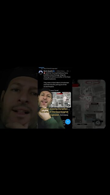 Israeli Defense Force evidence that a failed Islamic Jihad rocket slammed into Al-Ahli hospital