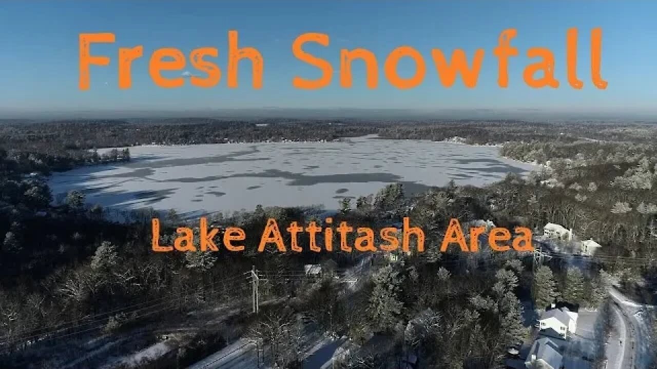 Fresh Snowfall: Lake Attitash and Surrounding Area