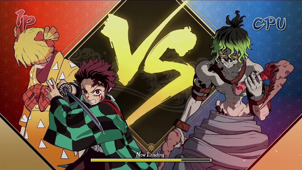 Tanjiro (Entertainment District) and Zenitsu (Entertainment District) Vs. Gyutaro - VERY HARD CPU