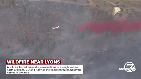 Wildfire north of Lyons prompts evacuations Friday afternoon