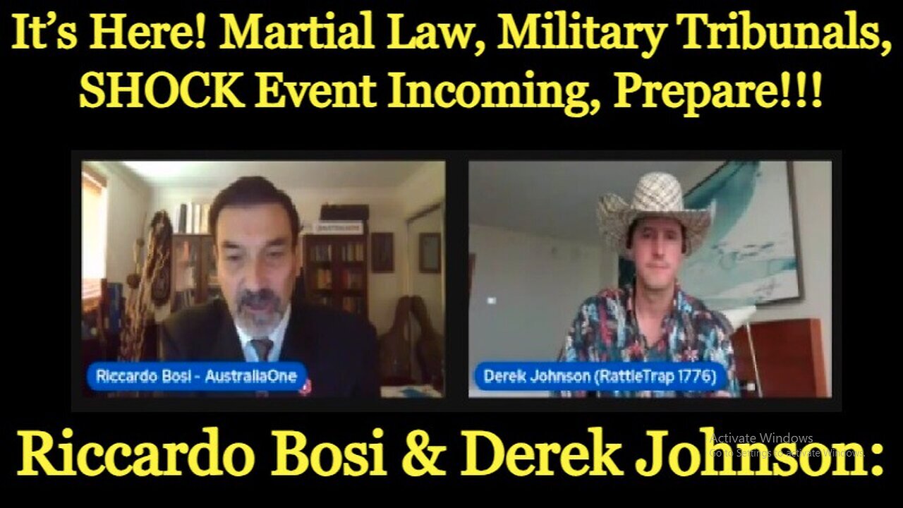 Riccardo Bosi & Derek Johnson 10/29: Martial Law, Military Tribunals, SHOCK Event Incoming