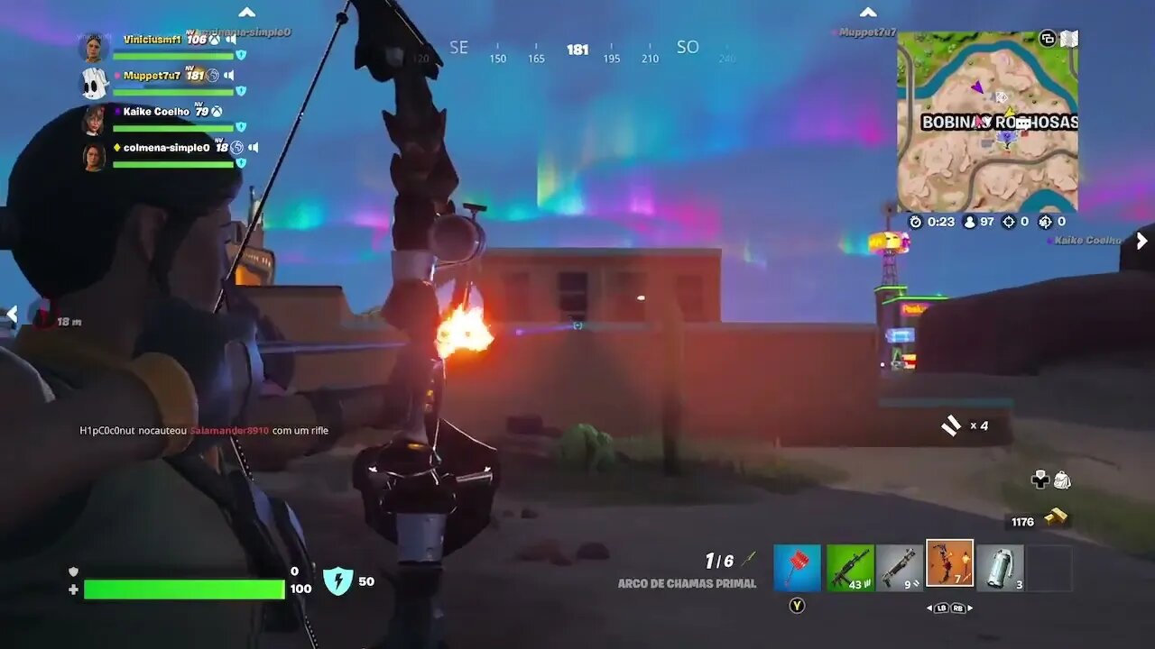 1° vez com o Arco e Flecha, 1 kill da partida! #shorts