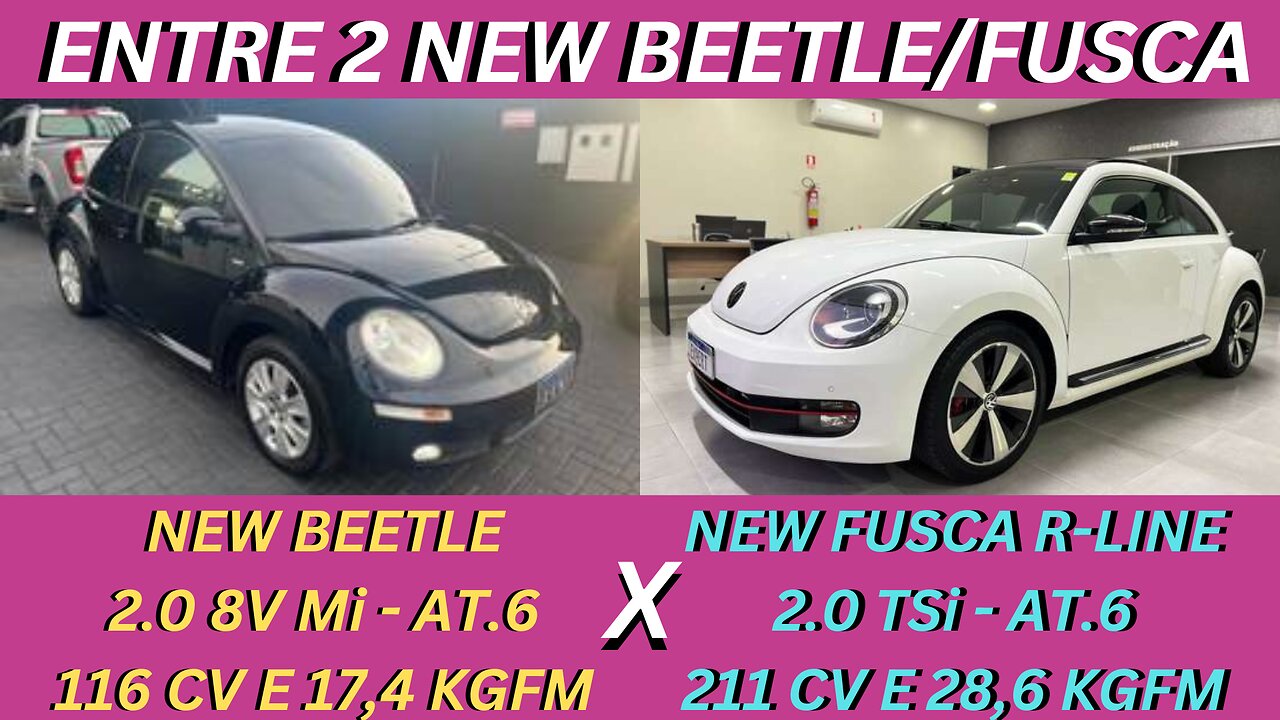 ENTRE 2 CARROS - NEW BEEBLE X NEW FUSCA - RETRÔ, NOSTÁLGICO E MUITO DIVERTIDO PARA TODOS