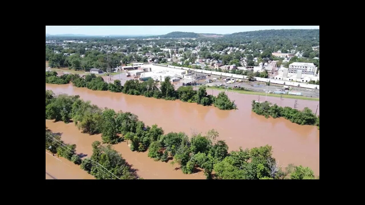 South Bound Brook Flooding - Hurricane Ida (remnants) 9/2/21 Raritan River crest @2pm