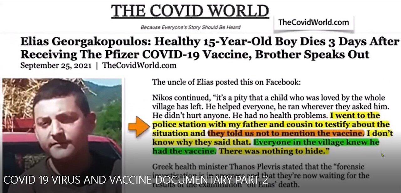 COVID VIRUS AND VACCINE DOCUMENTARY PART 2