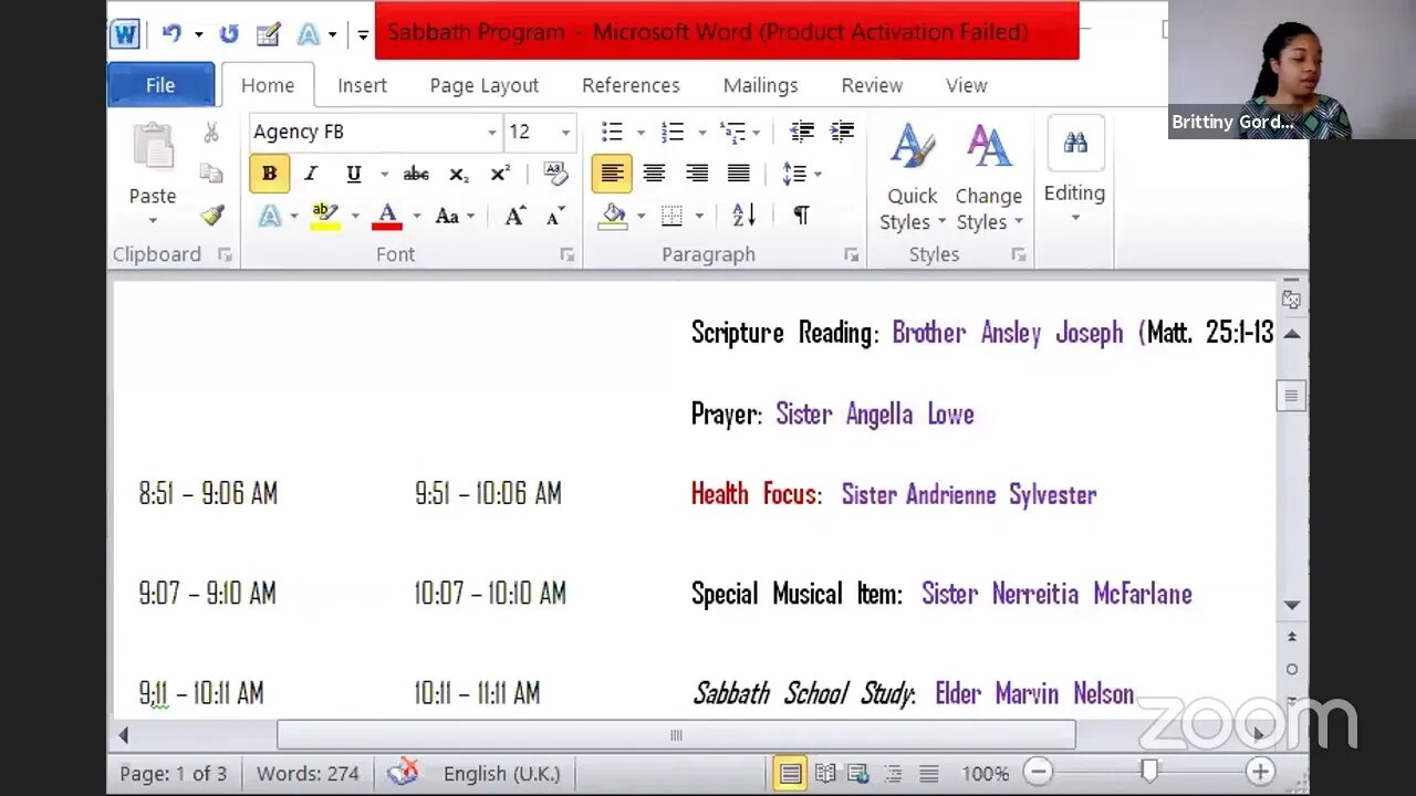 TOPM Ministry's Personal Greetings and Welcome