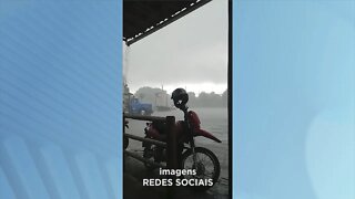 Agora no Leste de Minas Gerais: forte chuva atinge a cidade de Periquito