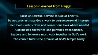 Video Bible Study: Haggai - #6