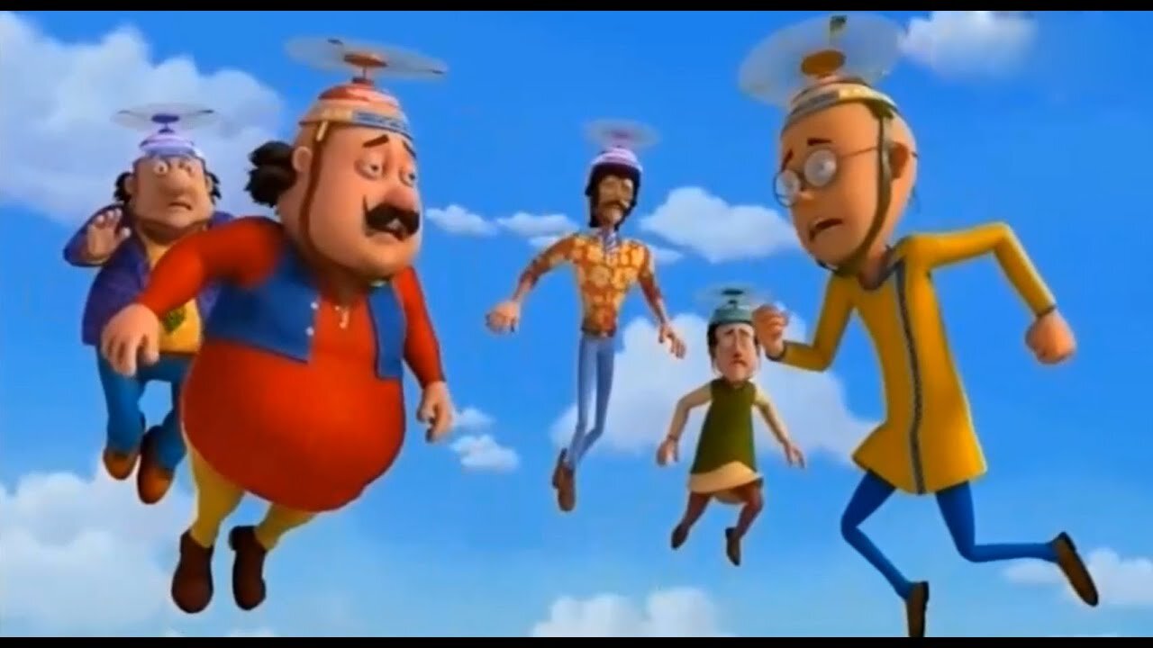 Motu Patlu funny flying halmets Video, #motupatlu, #cartoon