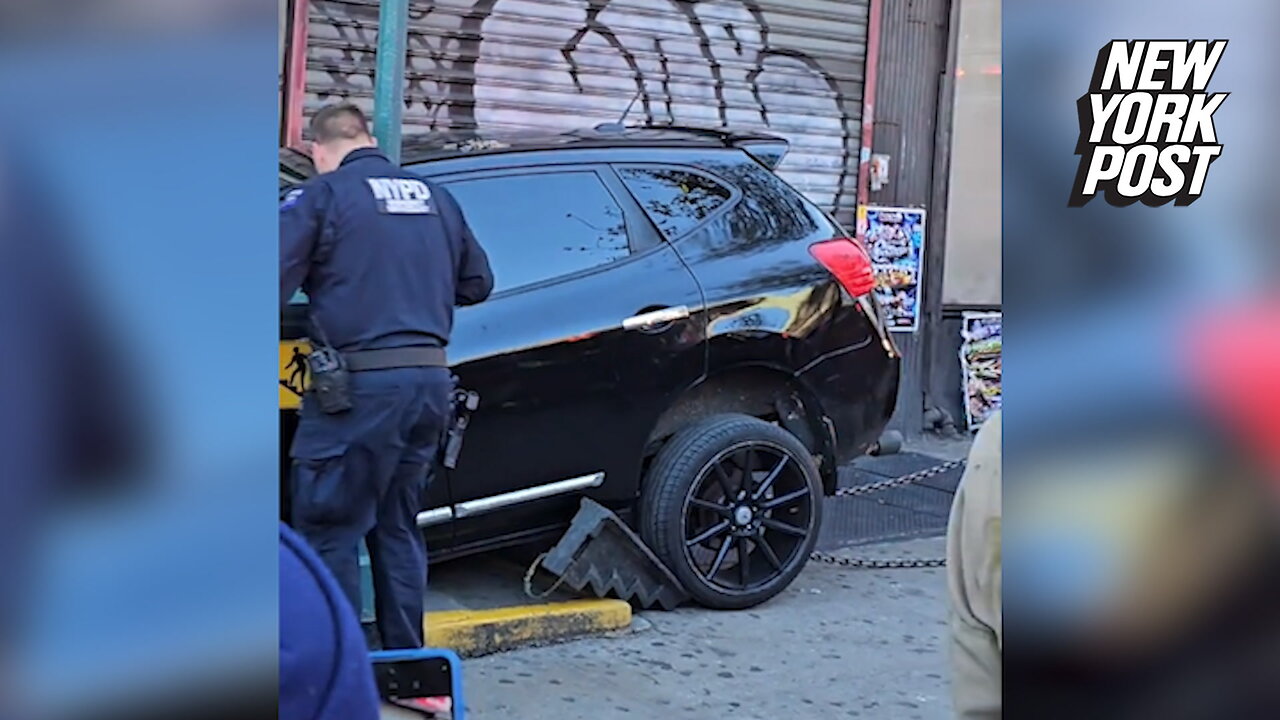 Man arrested after driving SUV into NYC subway station entrance