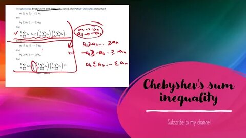 Chebyshev's sum inequality