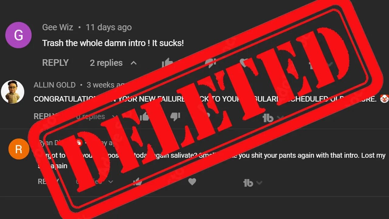 YOUR Comments Are DELETED On My Channel!