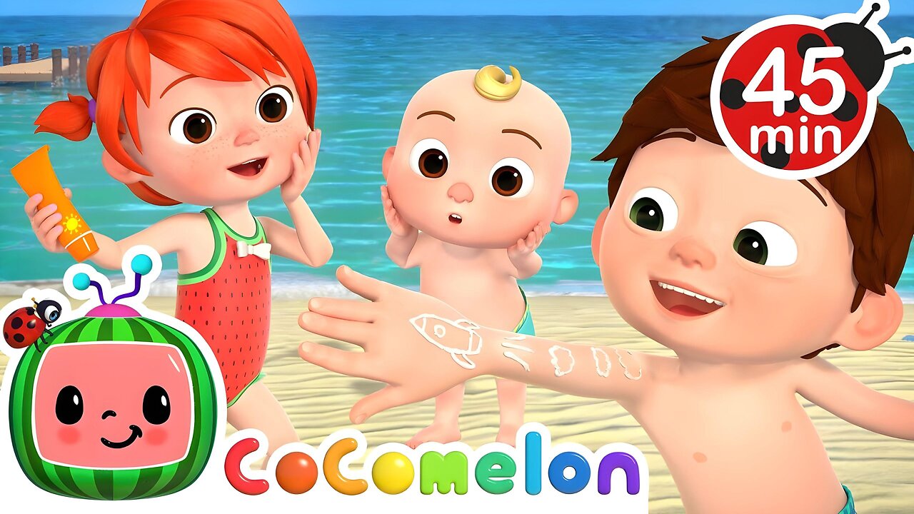 Beach Song! ☀️ Sunscreen Safety at the Beach + MORE CoComelon Nursery Rhymes & Kids Songs