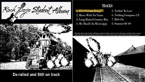 Rock Dojo StudentAlbum #7 “DerailedandStillonTrack”: Boot Scootin Boogie (Brooks&Dunn cover) Track 1