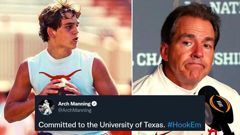 Number 1 Recruit Arch Manning Commits To Texas | Nephew Of Peyton And Eli Says No To Alabama, Others