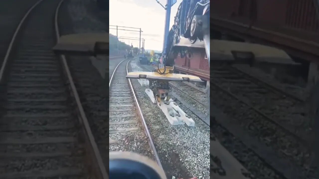 Replacing wooden railroad tracks