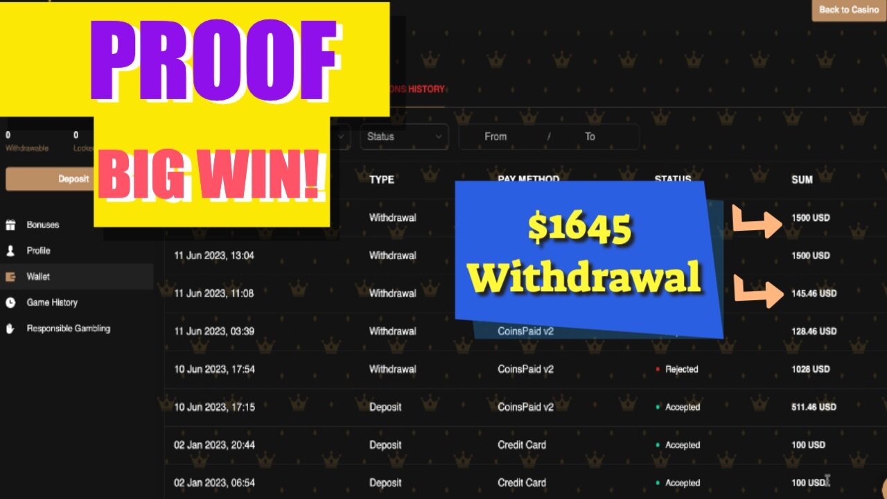 Proof of My Lightning Roulette Online Winnings: Over $1600 Profit Withdrawal From the Online Casino