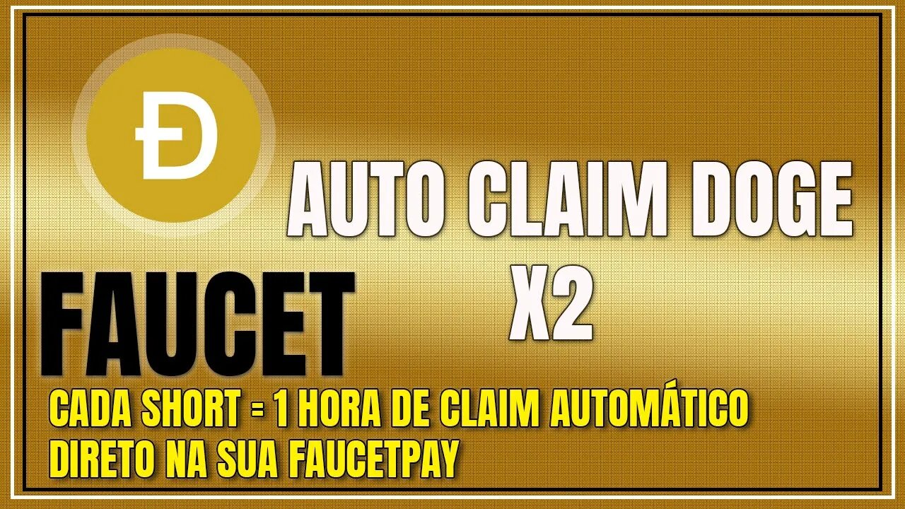 Faucet Doge x2 - Auto Claim direto na Faucetpay #faucetclaim #crypto