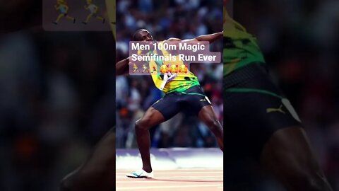Men 100m Magic Semifinals Run Ever 🏃‍♀️🏃🏃‍♂️🥰🥰🥰