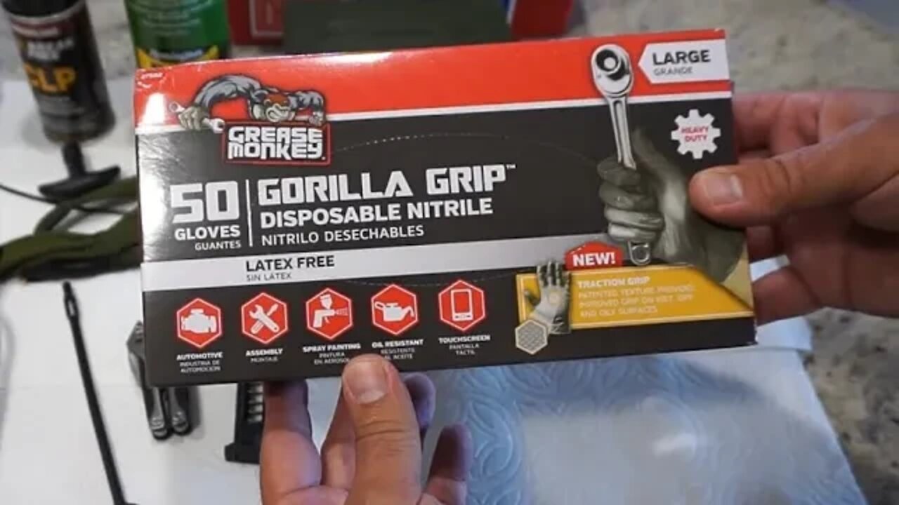 Grease Monkey Gorilla Grip Nitrile Disposable Gloves Test