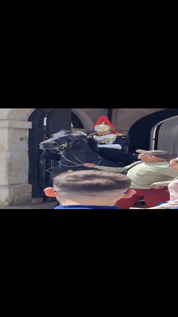 Queens female guard get off the reins #horseguardsparade