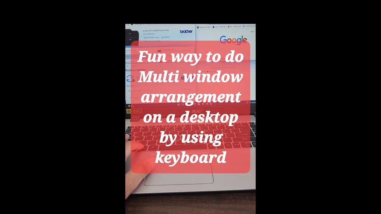 Multi-window arrangement on single desktop using keyboard #shorts #youtubeshorts