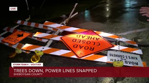 Sheboygan police urge people to avoid driving due to numerous downed trees, wires