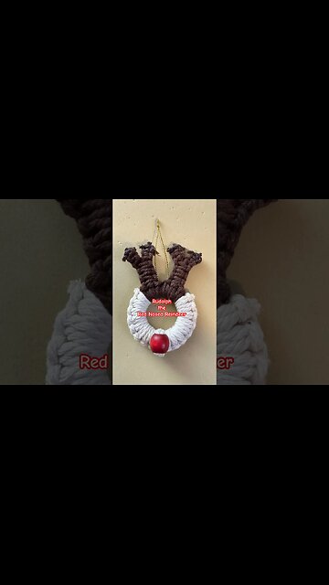 Making Rudolph #macrame #diycrafts #christmascrafts