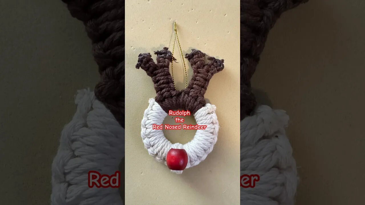 Making Rudolph #macrame #diycrafts #christmascrafts