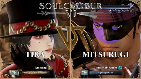 Tira (Âmesang) VS Mitsurugi (Comfortableynum) (SoulCalibur™ VI: Online)