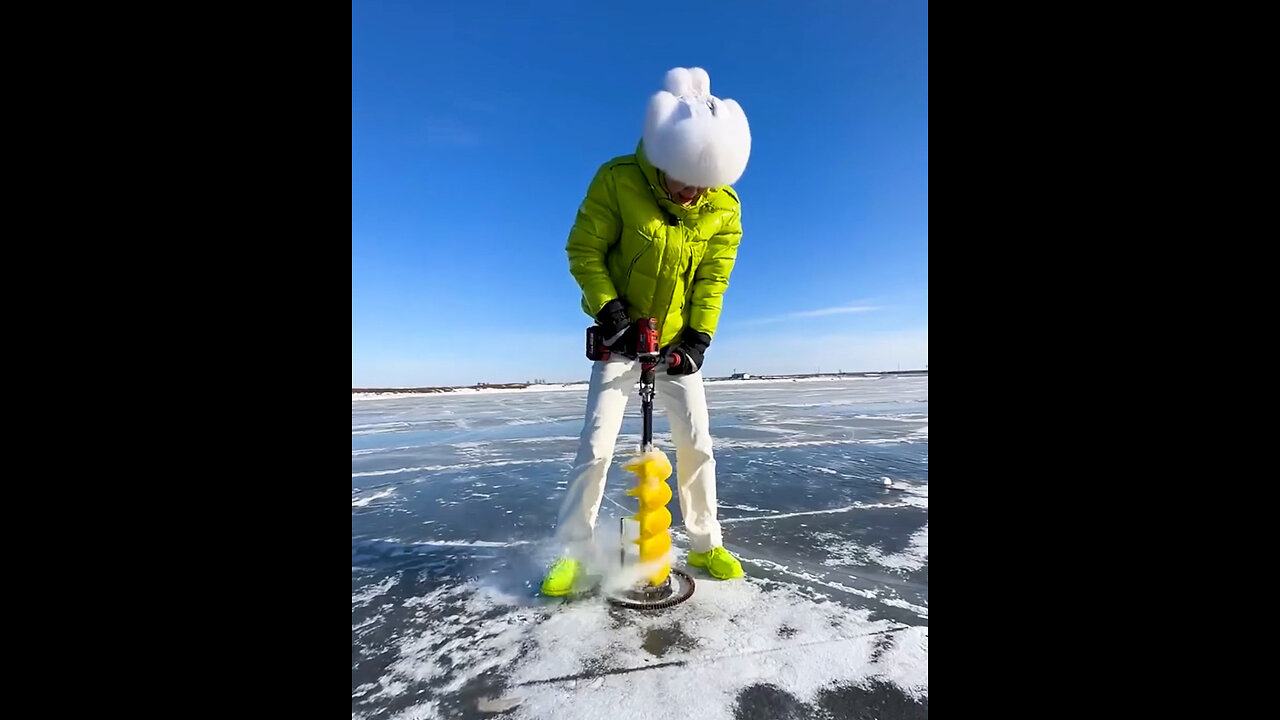 🎣 Ice Fishing on a Frozen Lake: A Chill Adventure! 😲❄️